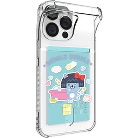 [S2B]Little Kakao Friends Bubble Bubble Transparent Reinforced Card Case _Kakao Friends' character,Soft Jelly Case,_Made in Korea